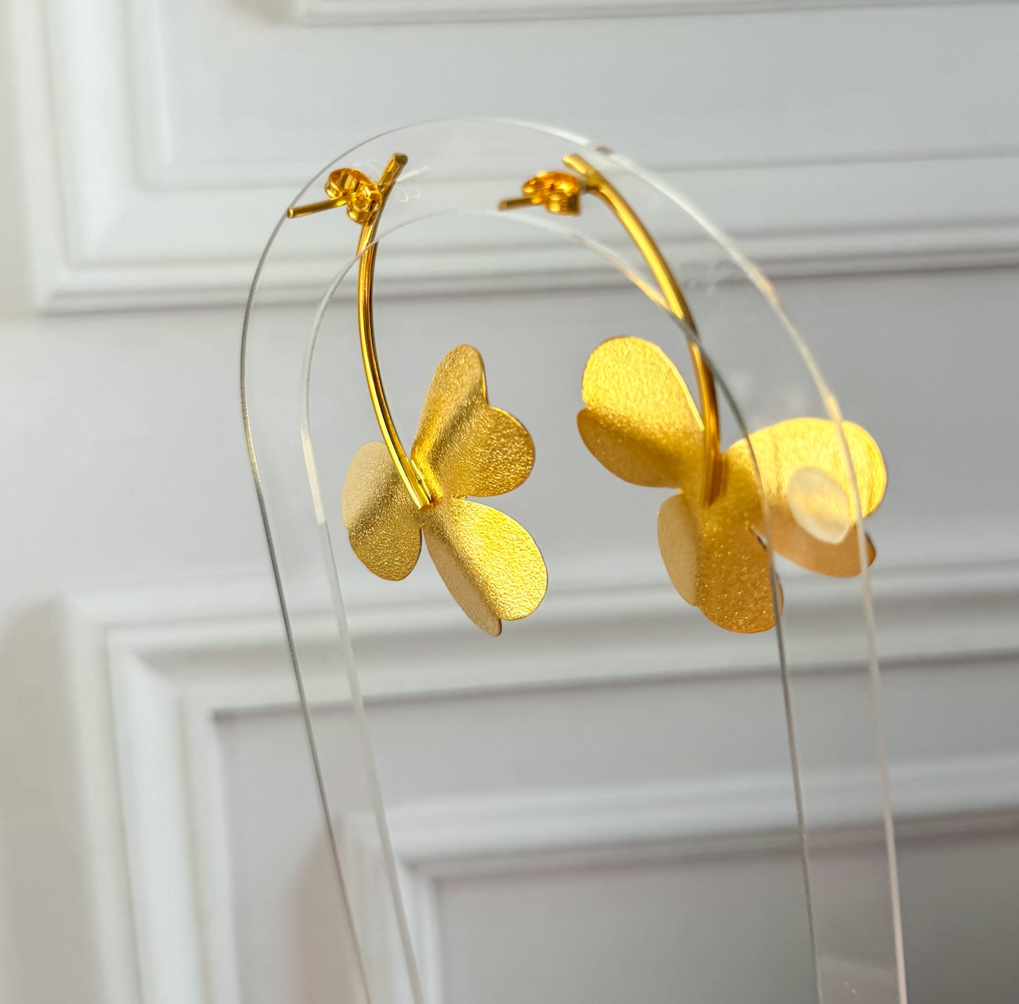 Gilded Clover Bronze Earrings