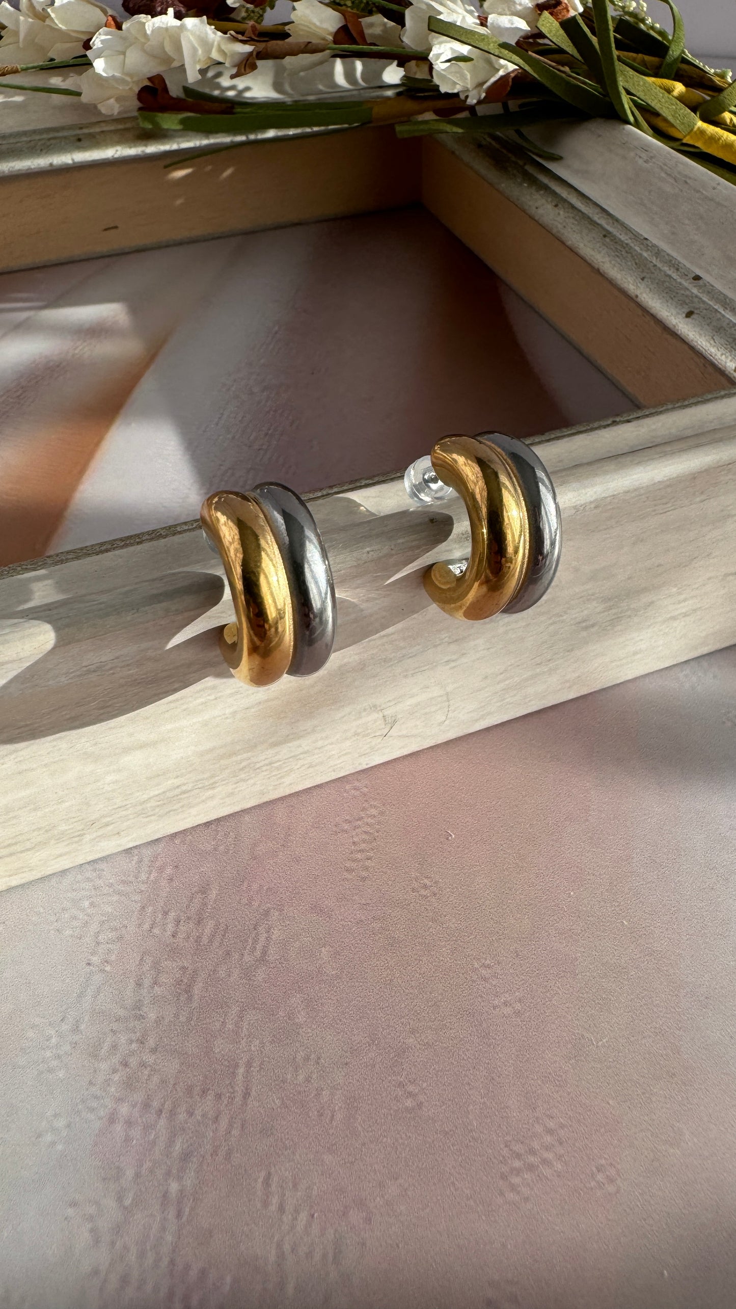 Pendientes de plata y oro