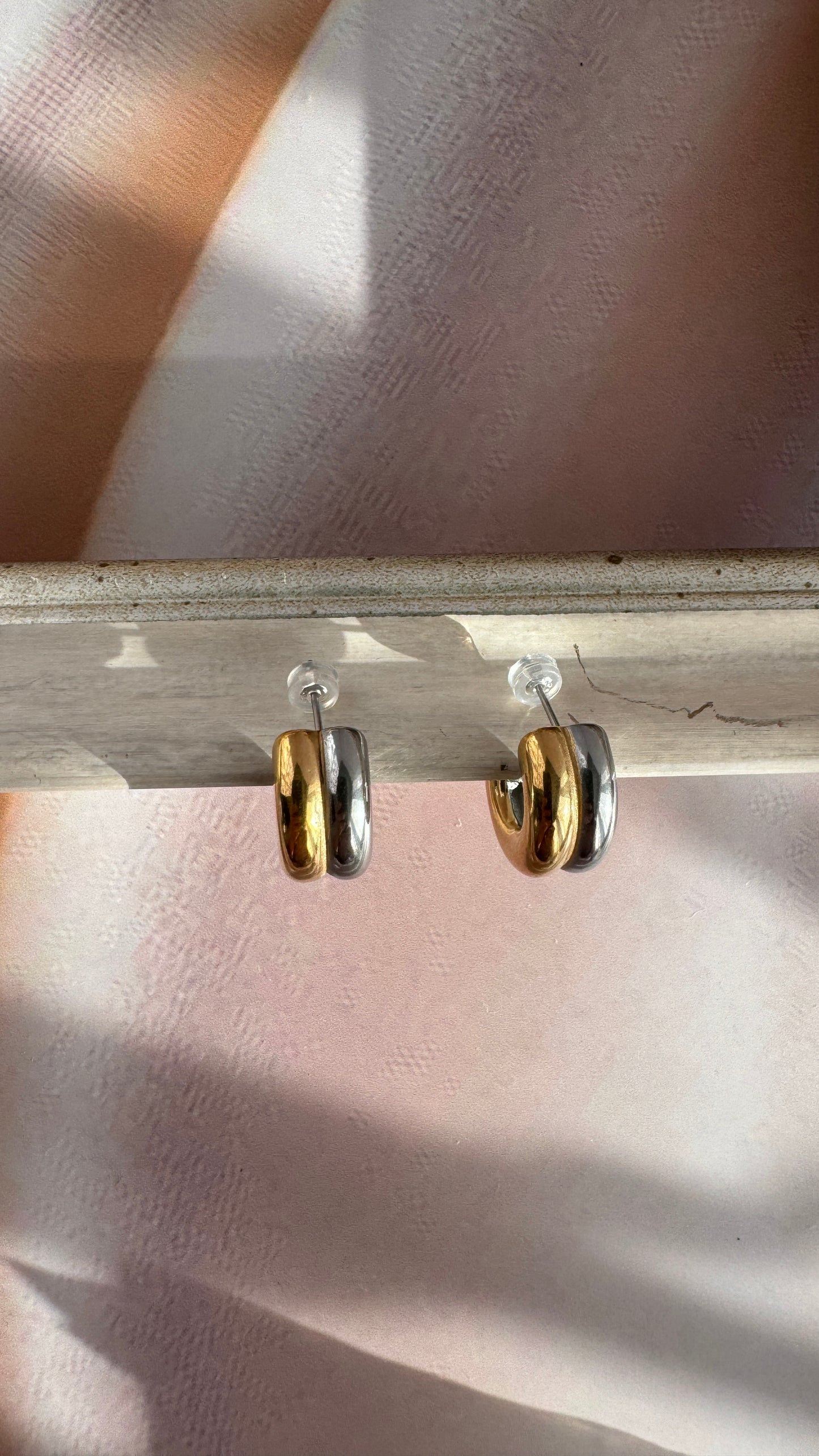Pendientes de plata y oro