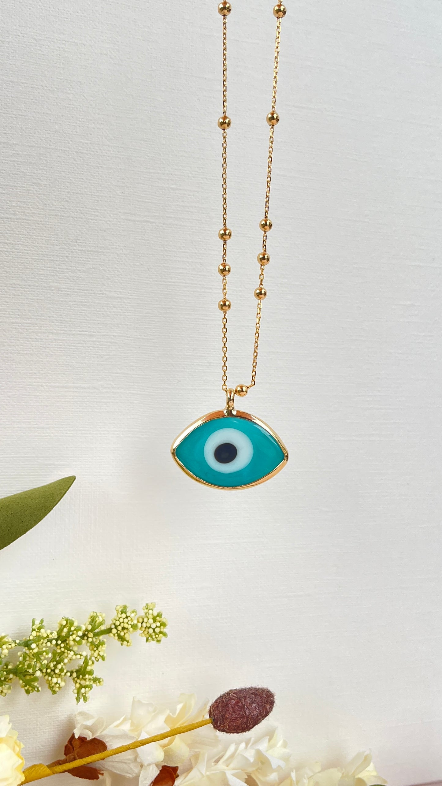 Evil Eye Glass (Charm & Chain)