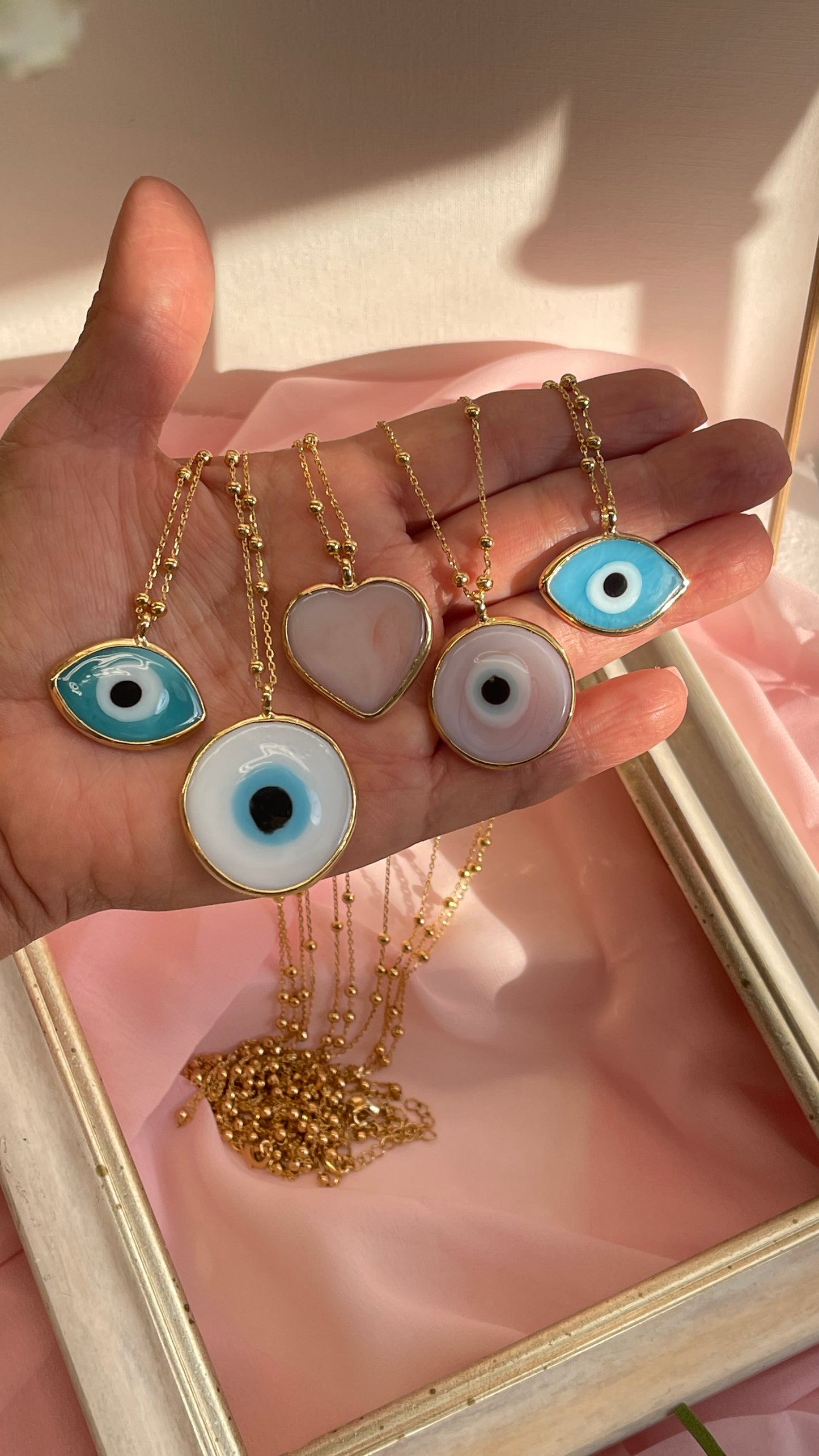 Evil Eye Glass (Charm & Chain)