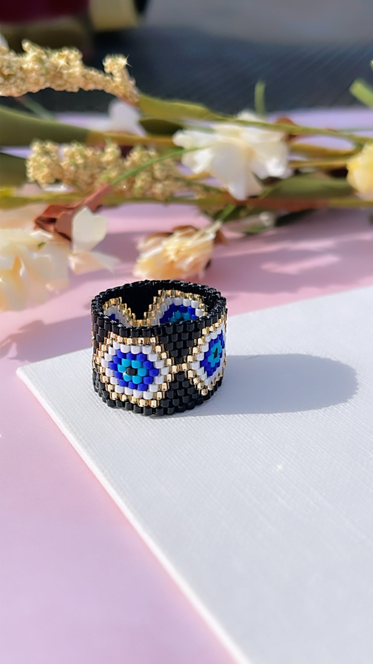 Anillo de mal de ojo azul (línea de ojos)