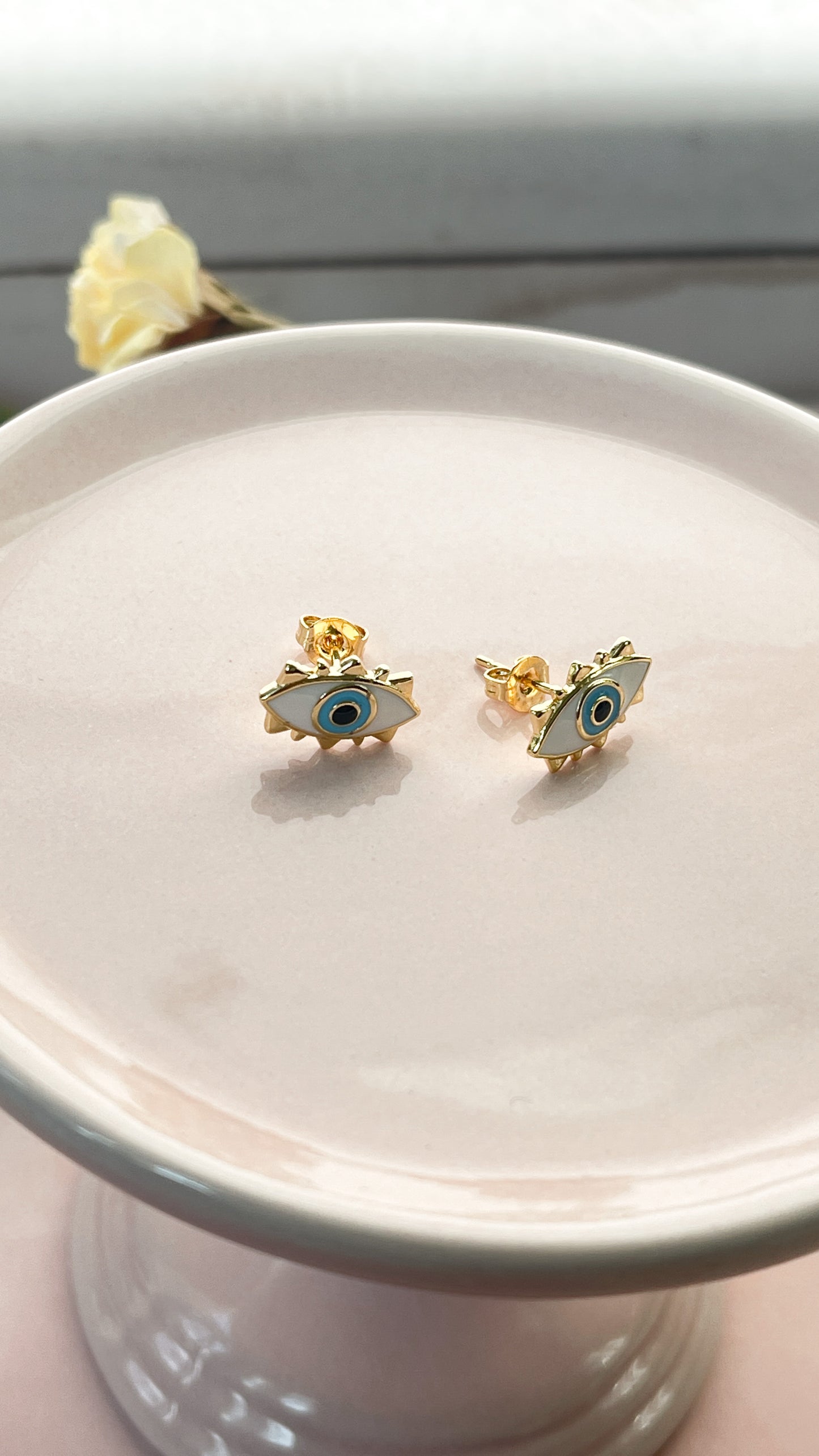 Enamel Evil Eye Studs