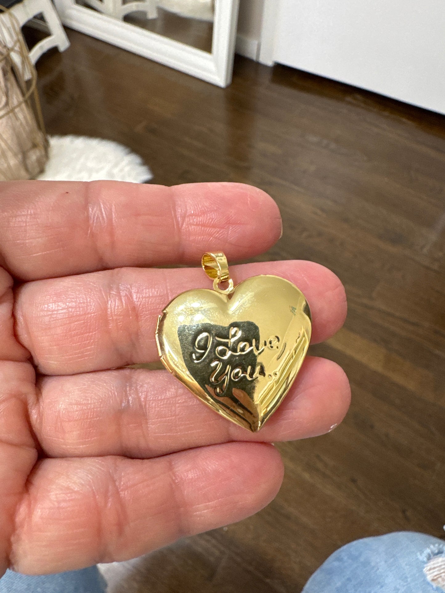 Rhodium Heart Locket - Holds Two Special Photos