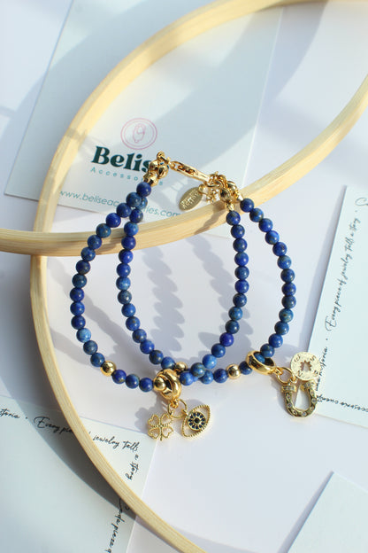 Pulsera de piedra lapislázuli Destino del protector