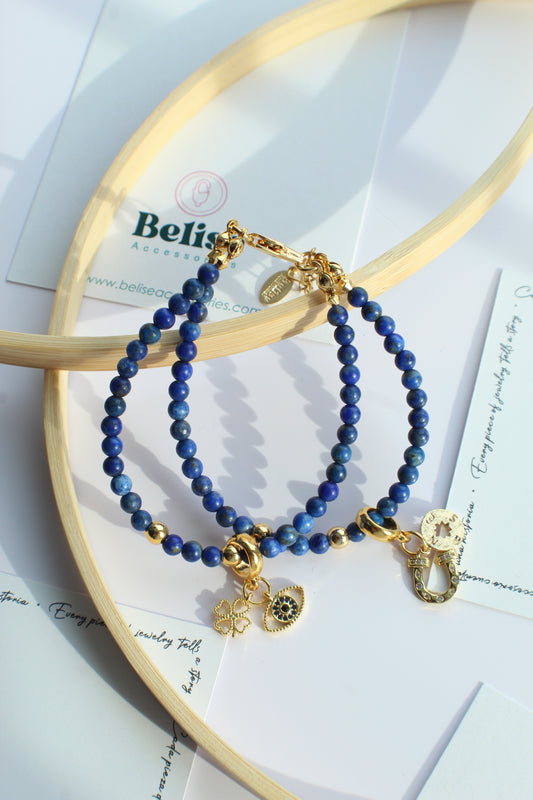 Pulsera de piedra lapislázuli Destino del protector