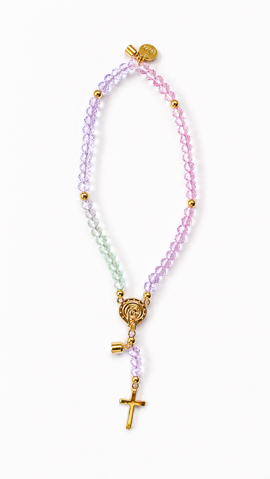 Pulsera Rosario Grace l Cristales Pastel