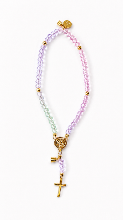Pulsera Rosario Grace l Cristales Pastel
