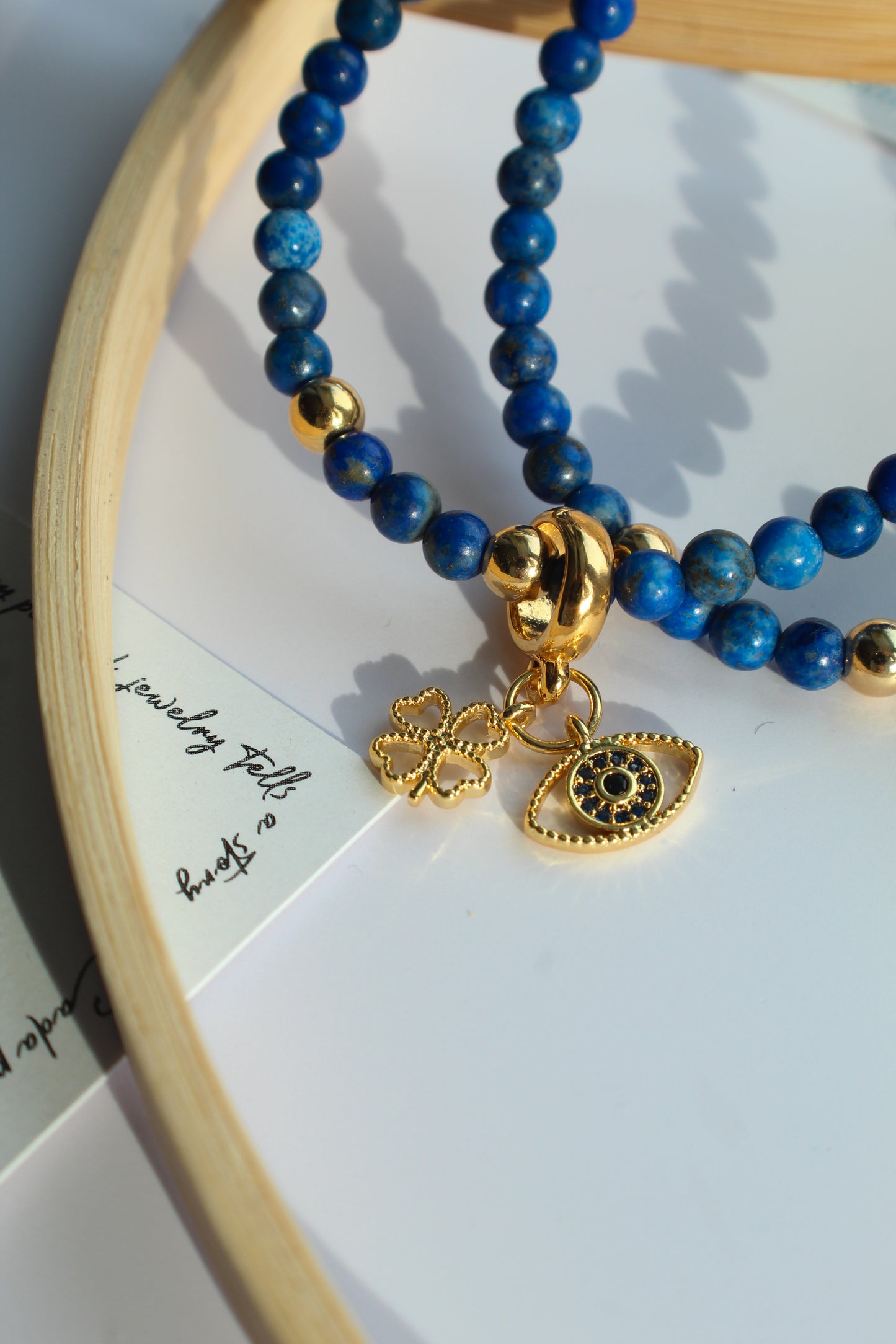 Pulsera de piedra lapislázuli Destino del protector