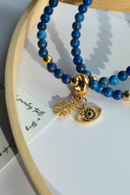 Pulsera de piedra lapislázuli Destino del protector