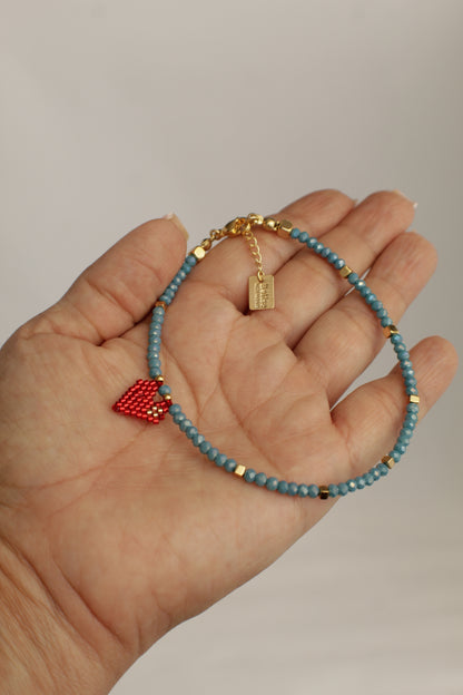 Bahia Crystal Anklet with Charm
