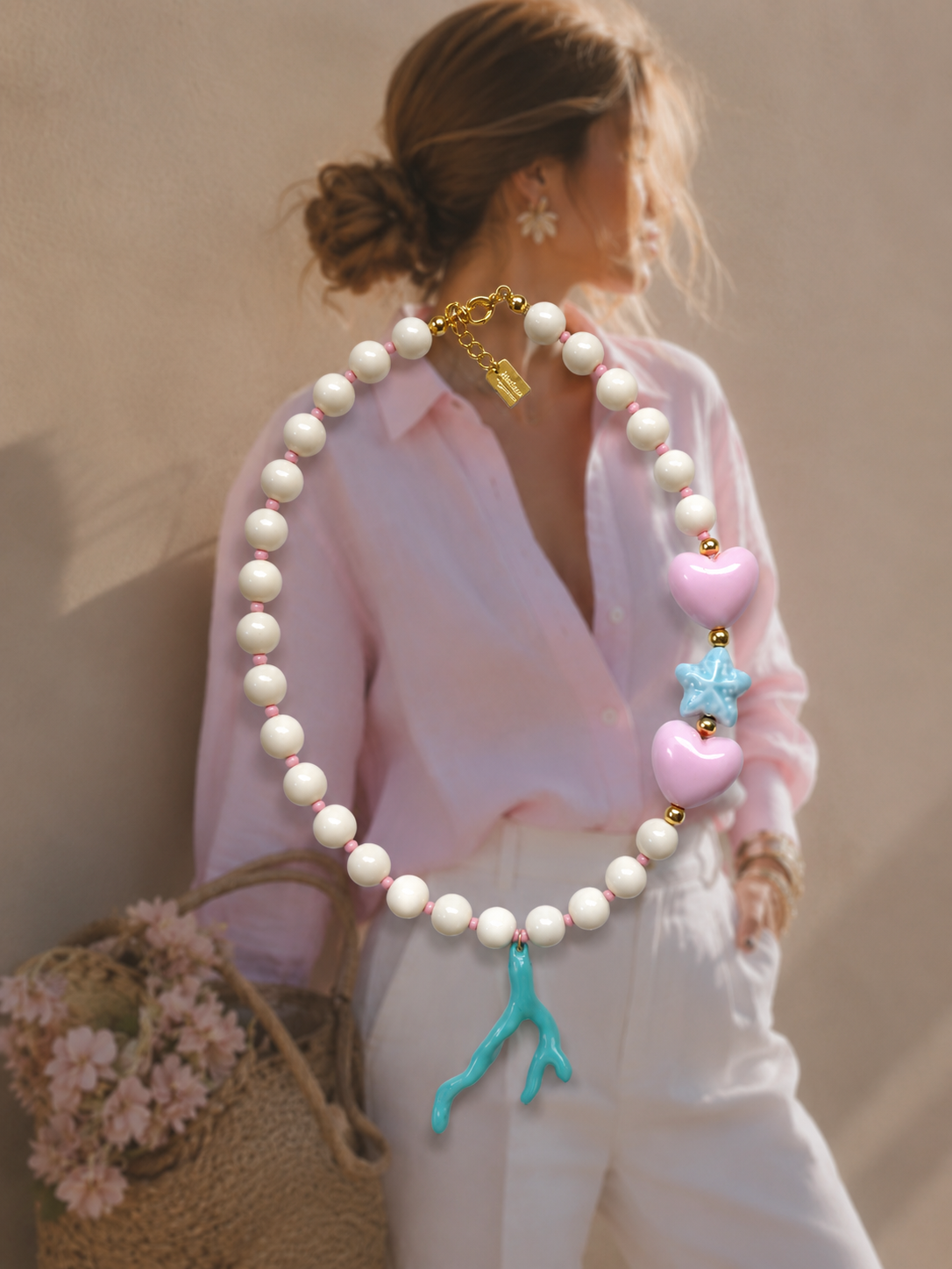 Coral Breeze l Statement Necklace