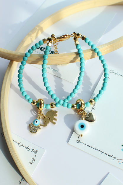 Pulsera de piedra turquesa de energía sagrada
