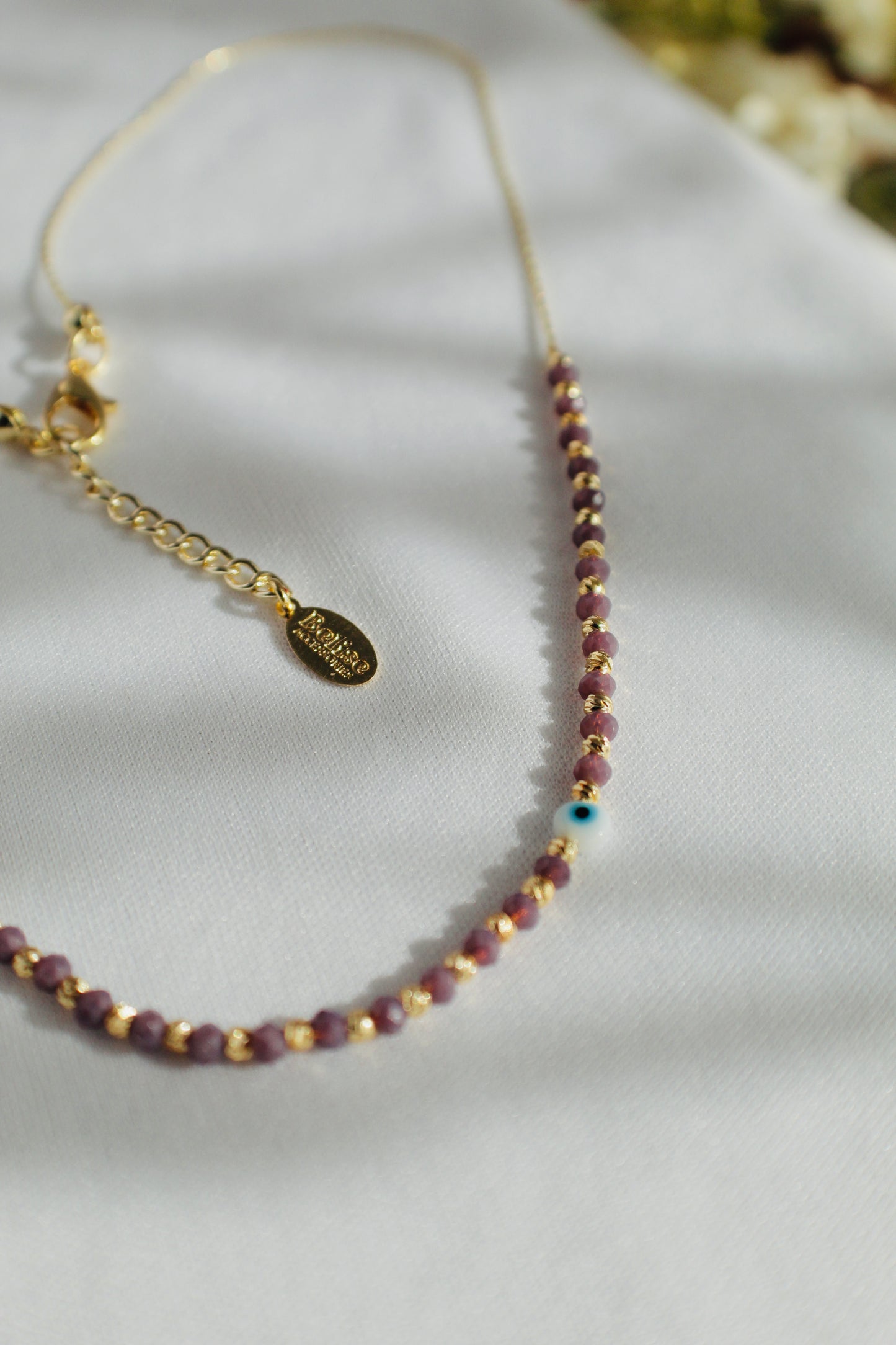 Daily Charms Necklace with Turkish Glass Evil Eye