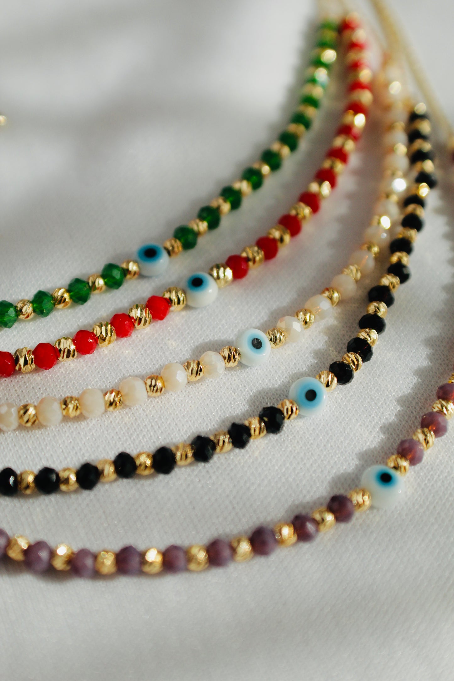 Daily Charms Necklace with Turkish Glass Evil Eye