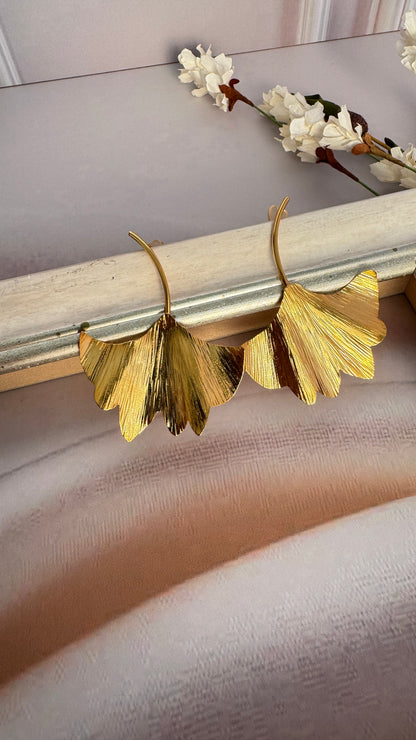 Gold Leaf Bonze Earrings