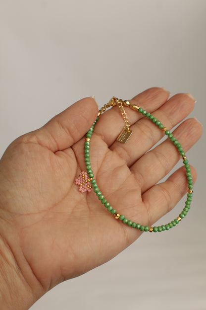 Bahia Crystal Anklet with Charm