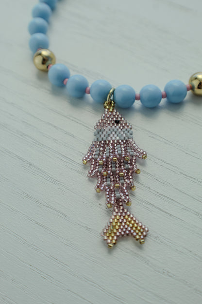 Collar Marino con Colgante de Pez Artesanal