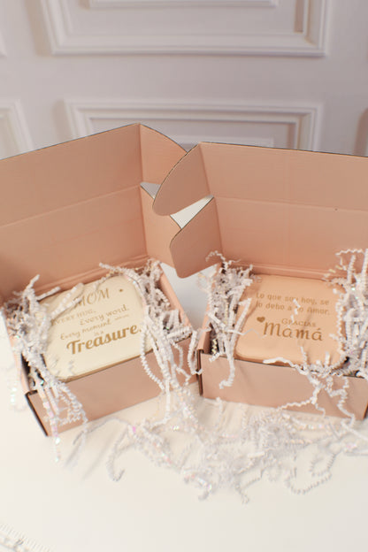 Personalized Travel jewelry Box for Her  - With Special Message, Mirror & Compartments