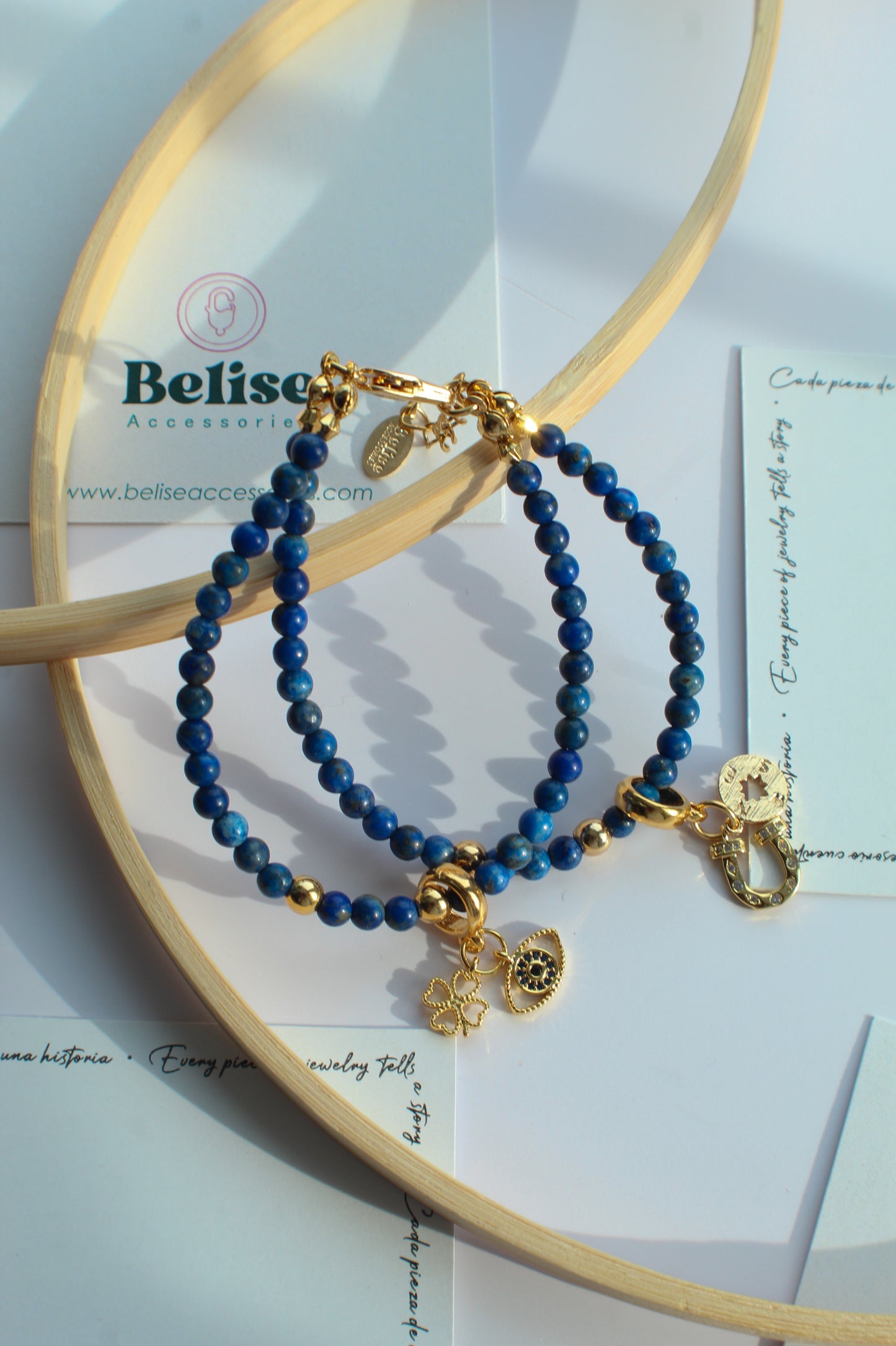 Pulsera de piedra lapislázuli Destino del protector