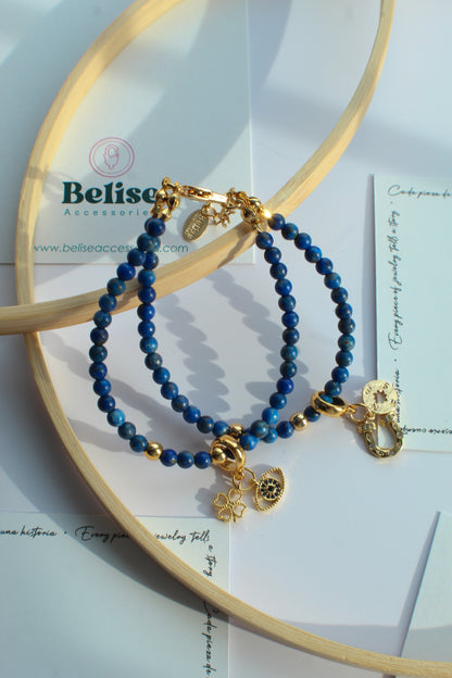 Pulsera de piedra lapislázuli Destino del protector
