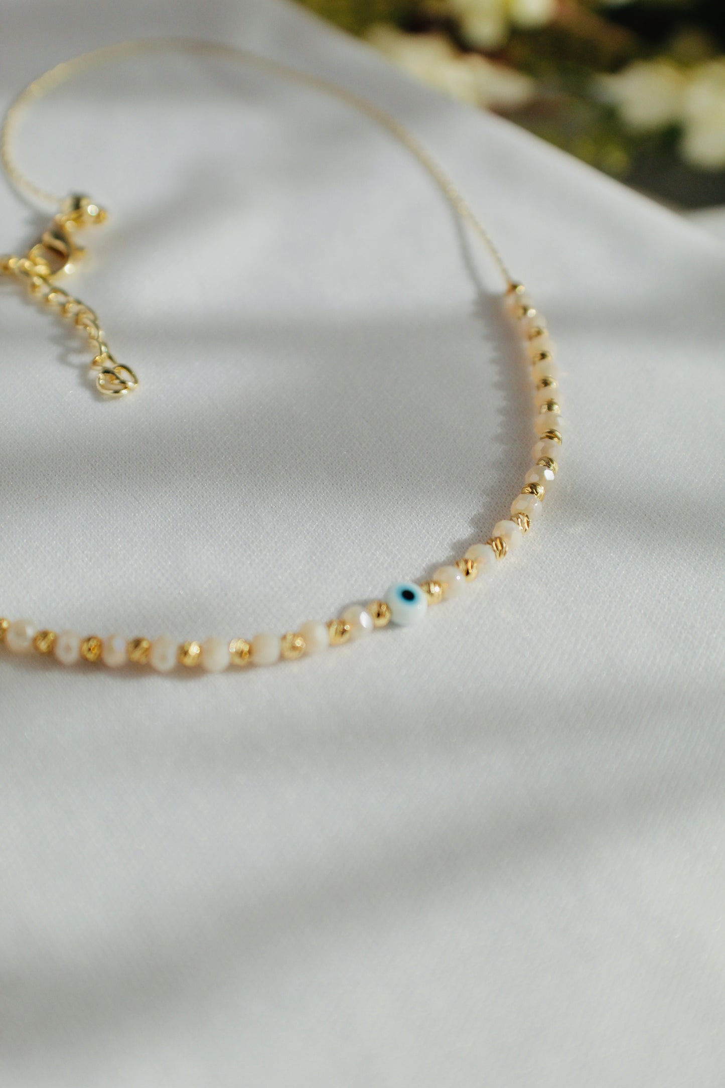 Daily Charms Necklace with Turkish Glass Evil Eye