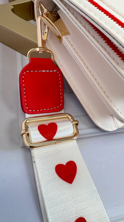 Bolso Corazon Design - Rojo y Beige