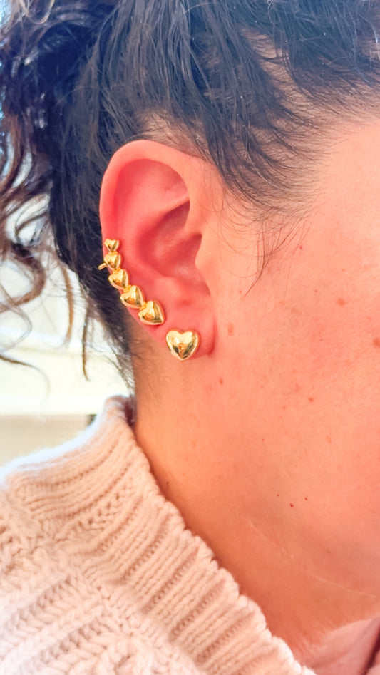 Heart Set - Earrings & Ear Cuff