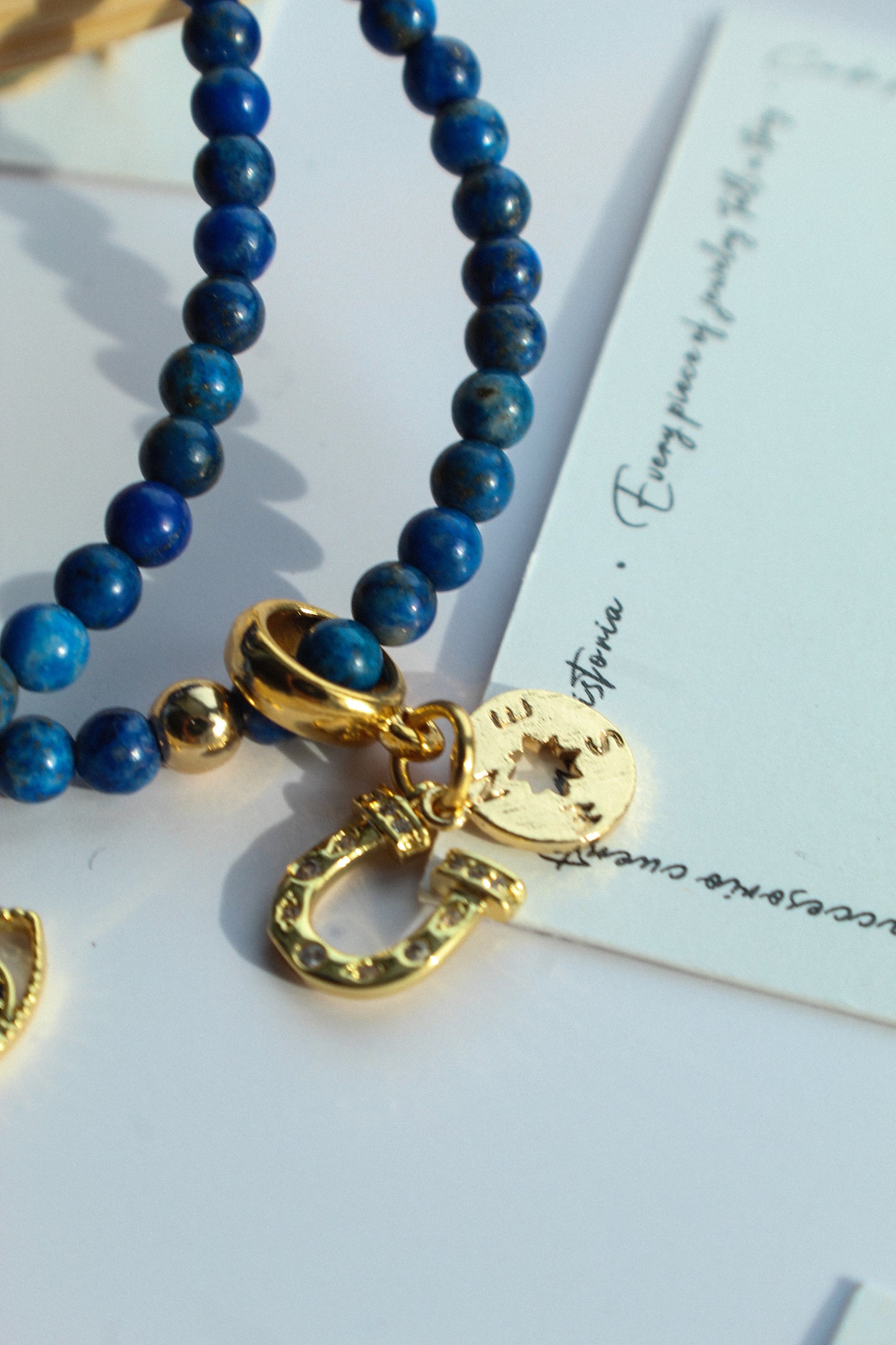 Pulsera de piedra lapislázuli Destino del protector