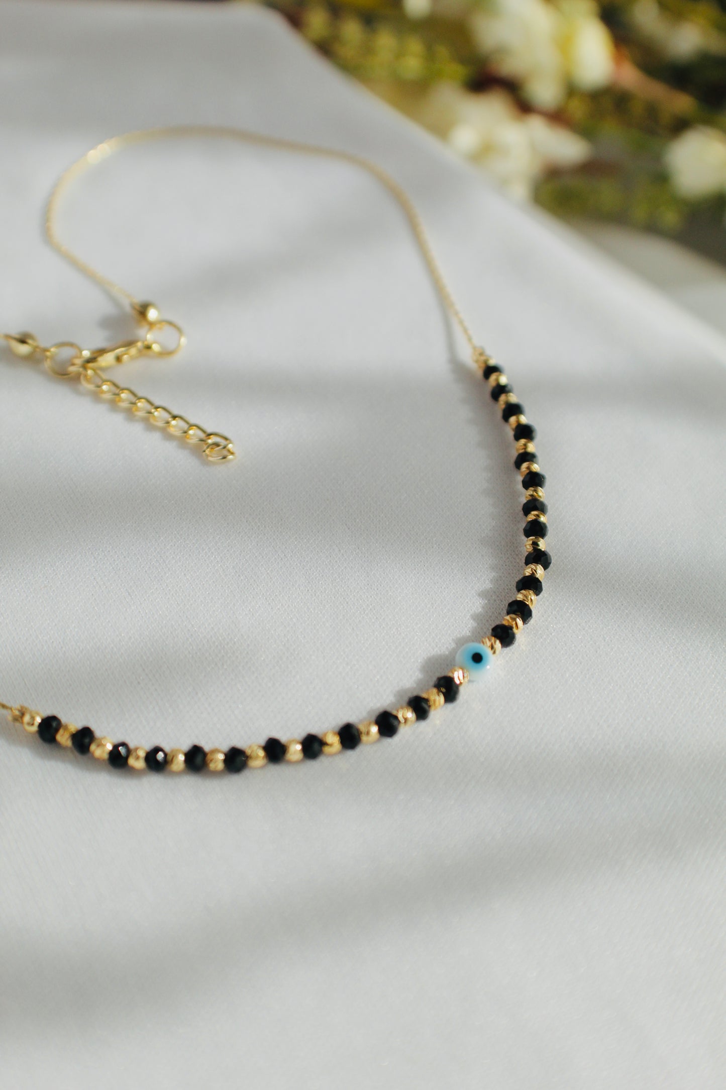 Daily Charms Necklace with Turkish Glass Evil Eye