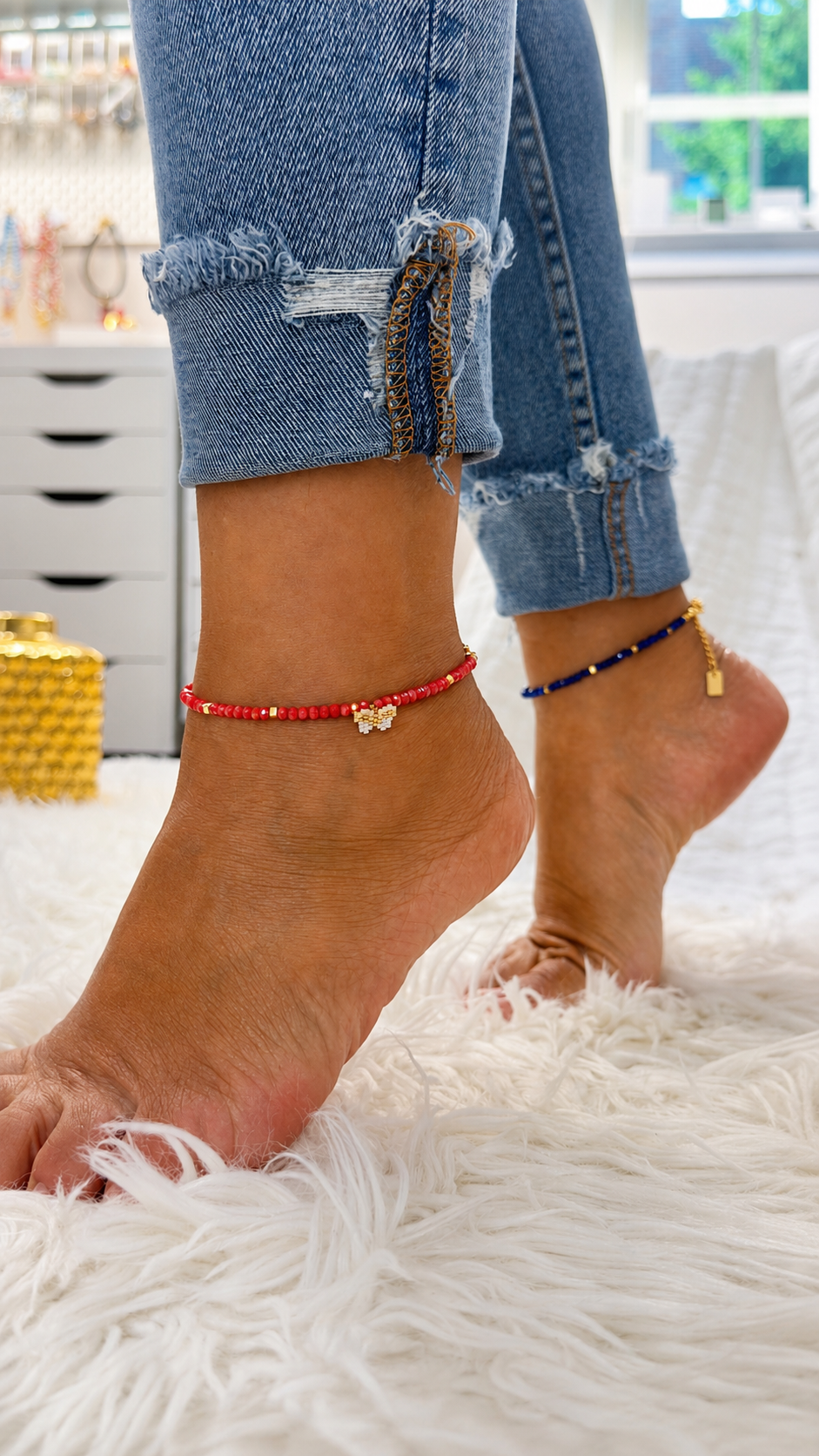 Bahia Crystal Anklet with Charm