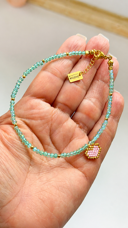 Bahia Crystal Anklet with Charm