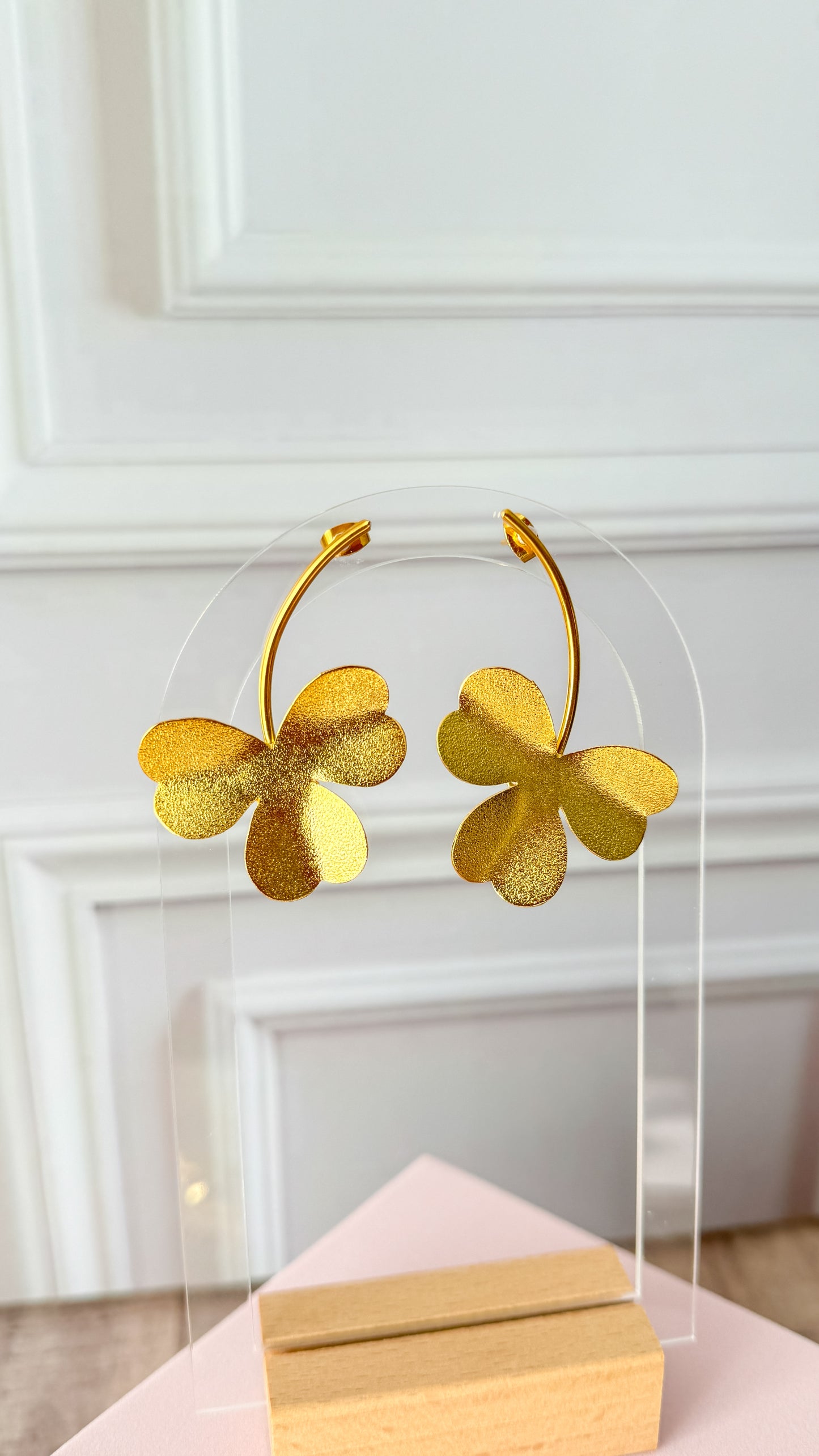 Gilded Clover Bronze  Earrings
