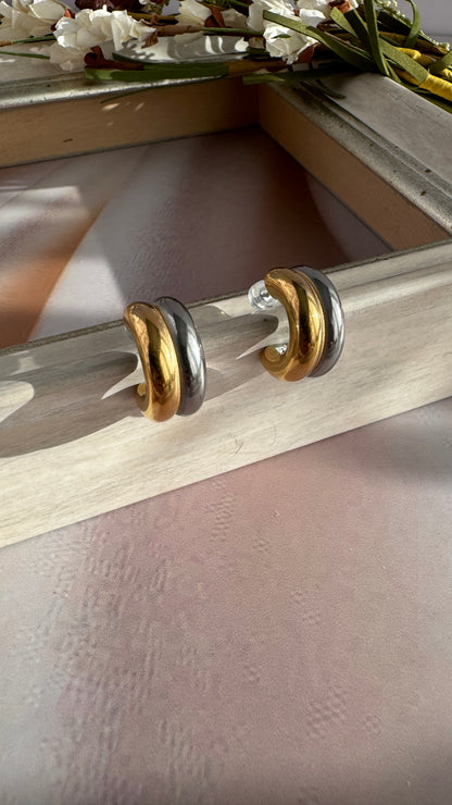 Pendientes de plata y oro