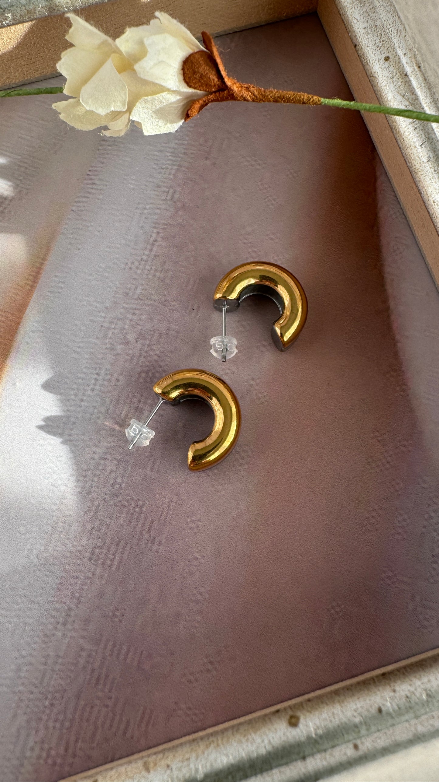 Pendientes de plata y oro