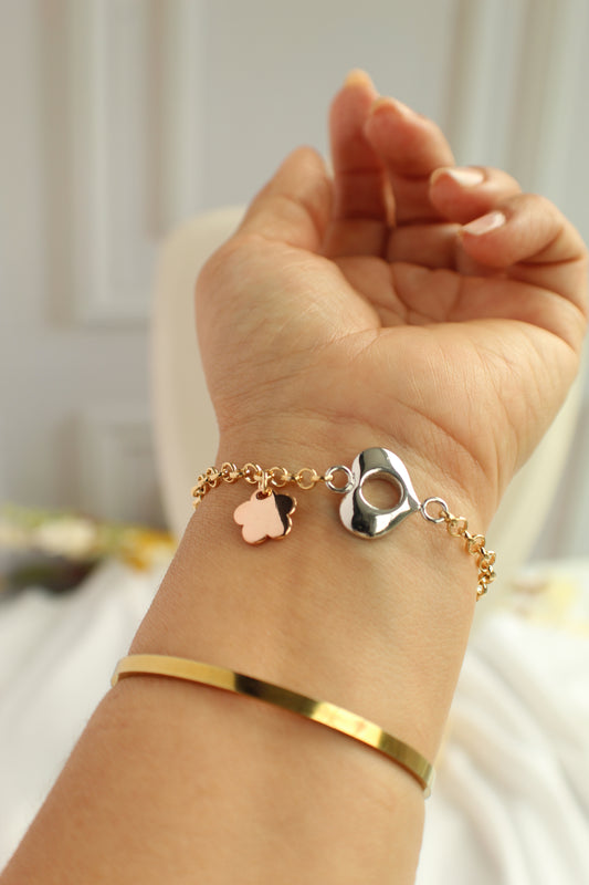 50% de descuento en pulsera de dos tonos