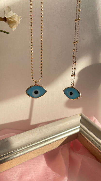 Evil Eye Glass  (Charm & Chain)
