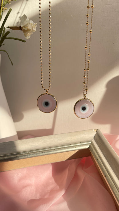 Evil Eye Glass  (Charm & Chain)