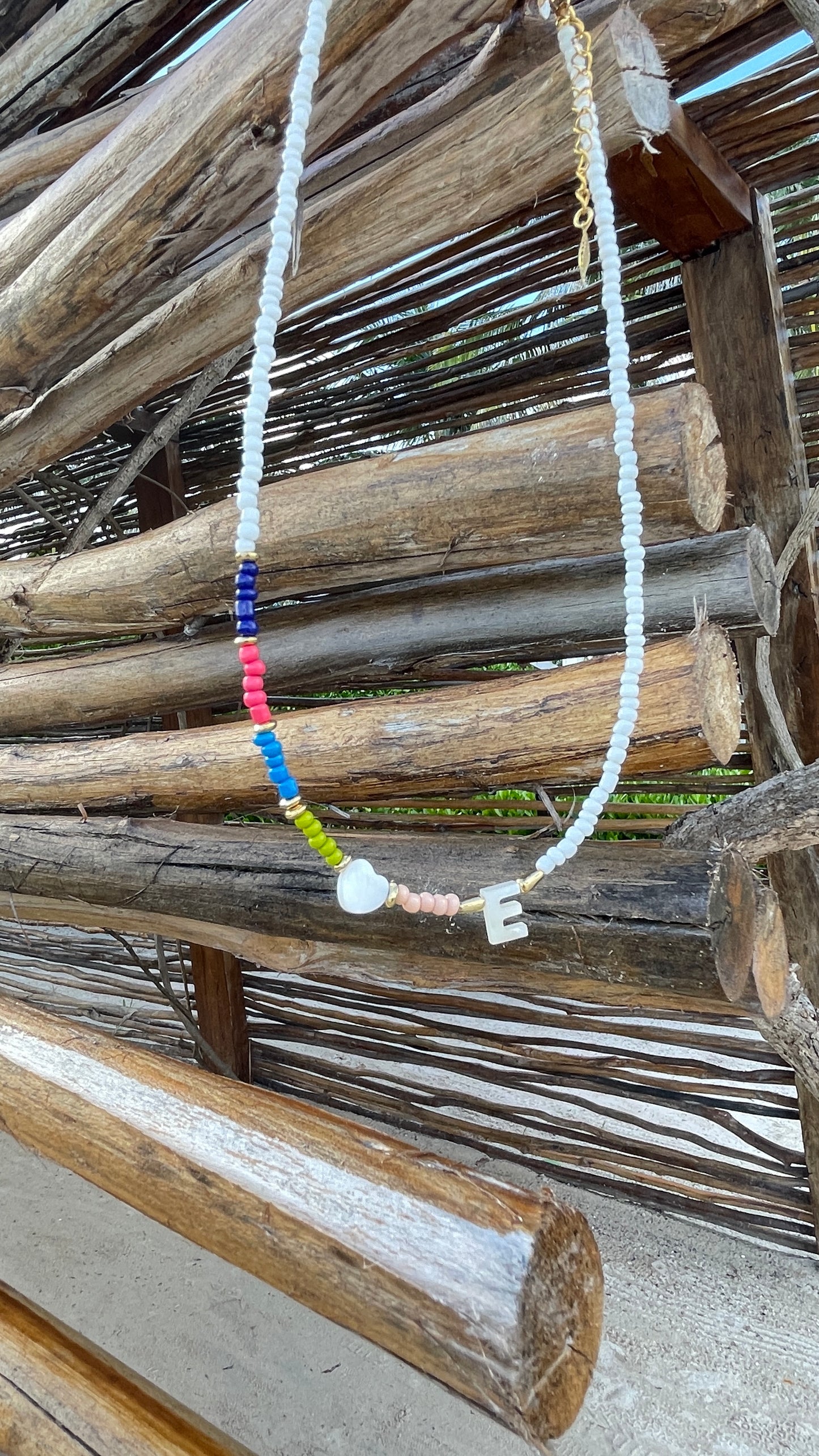 Initial Color Nacar - Necklace