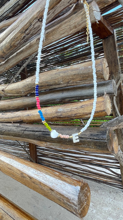 Initial Color Nacar - Necklace