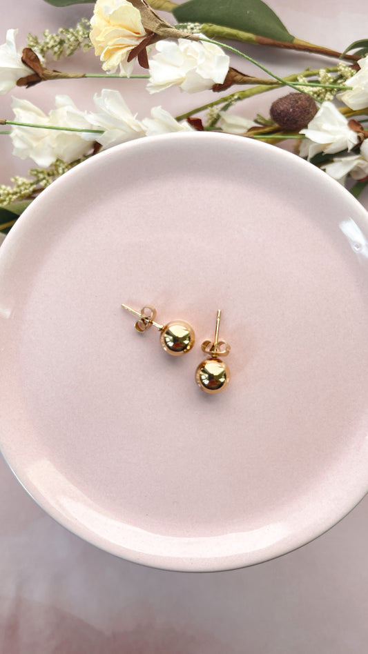 Gold bead Studs